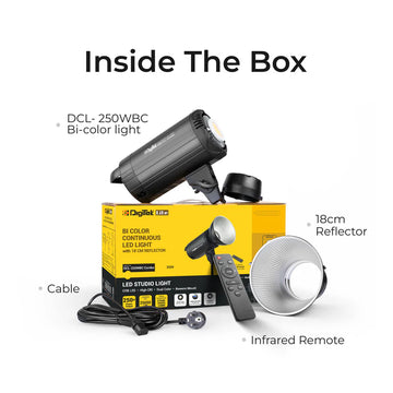 Digitek Lite (DCL-250 WBC) Combo BI Color Continuous LED Light for MAKEUP ARTISTS AND STUDIO