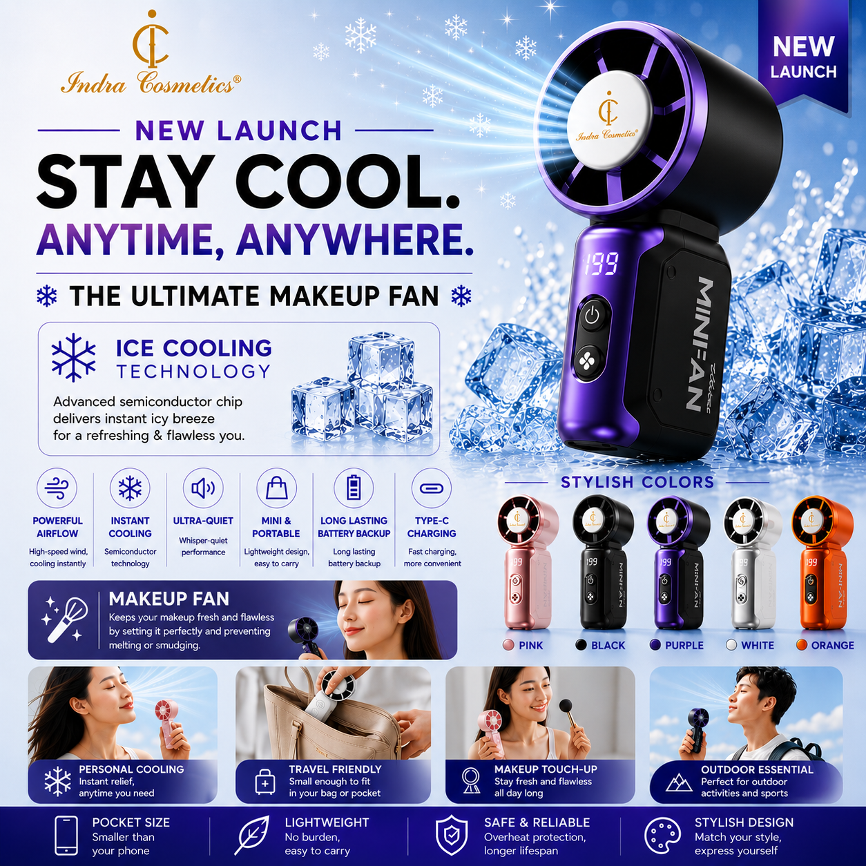 MAKEUP MINI ICE FAN