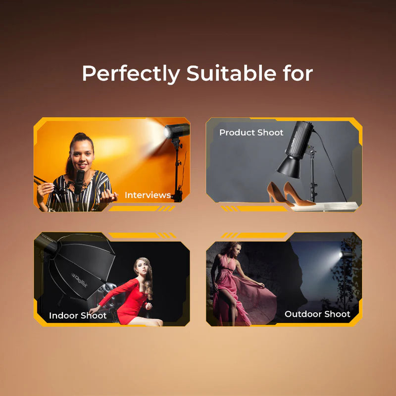 Digitek Lite (DCL-250 WBC) Combo BI Color Continuous LED Light for MAKEUP ARTISTS AND STUDIO