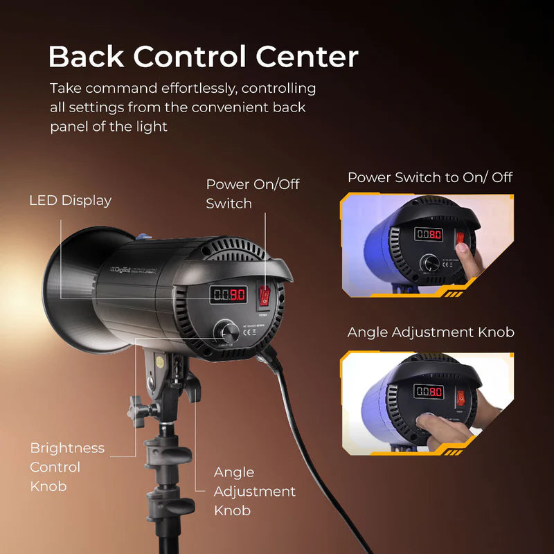 Digitek Lite (DCL-250 WBC) Combo BI Color Continuous LED Light for MAKEUP ARTISTS AND STUDIO