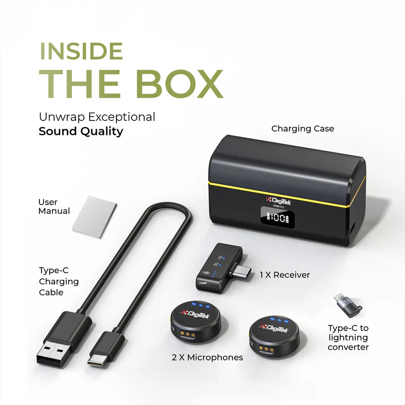 DIGITEK® (DWM-115) 2-in-1 Wireless Microphone