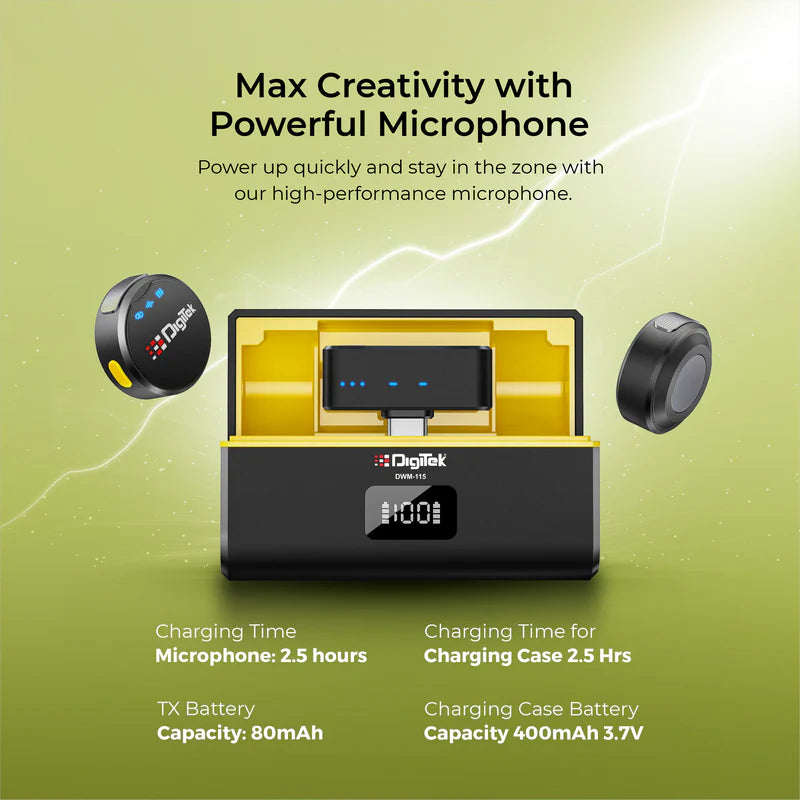 DIGITEK® (DWM-115) 2-in-1 Wireless Microphone