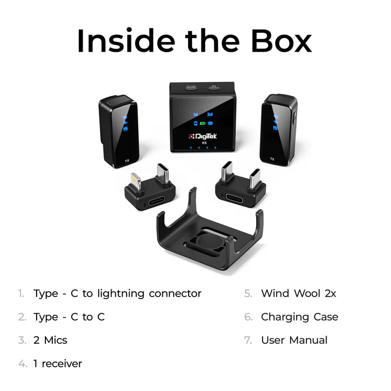 DIGITEK® (DWM-117) 2-in-1 Wireless Microphone